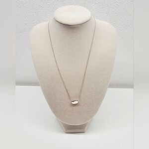 Tiffany & Co. Elsa Peretti Sterling Silver 16" Small Bean Necklace With COA